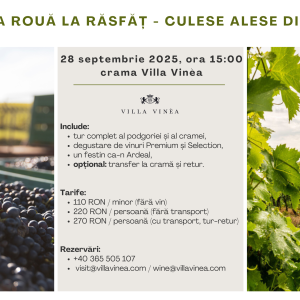 De la rouă la răsfăț - Culese alese din vie | 28 septembrie 2025